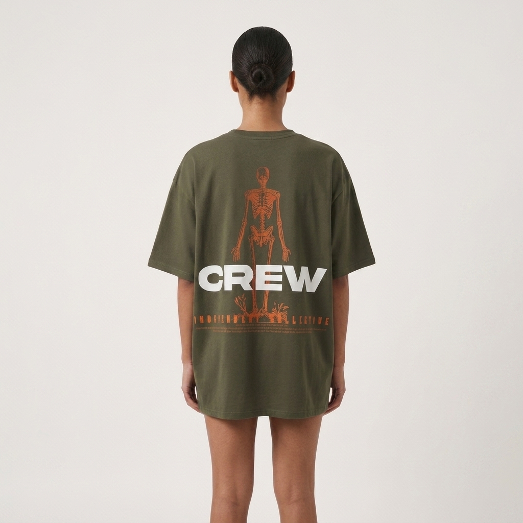 Haki Pure Pixel Crew Tişört — ön